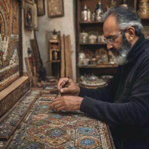 Exploration artistique dans l’atelier de Davis Saroni créateur de mosaïques à Istanbul