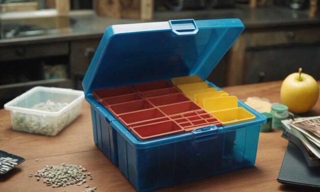 Organiser son atelier avec une boite de rangement plastique